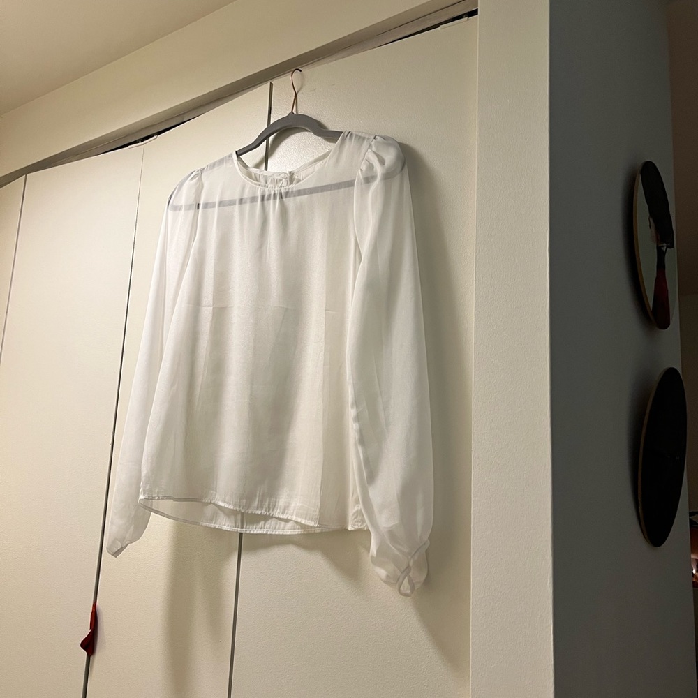 See through organza blouse